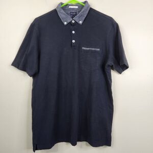 Good Man Brand Short Sleeve Single Pocket Minimalist Cotton Polo Shirt Large